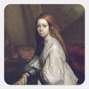 Portrait of Pauline Ono Square Sticker