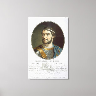 Portrait of Pepin, Called 'Le Bref', King of Franc Canvas Print