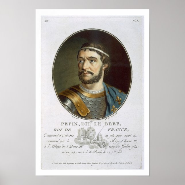 Portrait of Pepin, Called 'Le Bref', King of Franc Poster (Front)