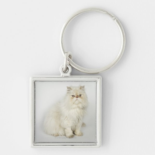 Portrait of Persian cat Keychain (Front)