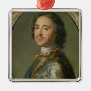 Portrait of Peter the Great Metal Ornament