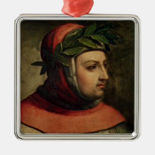 Portrait of Petrarch Metal Ornament