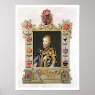 Portrait of Philip II King of Spain (1527-98) from Poster