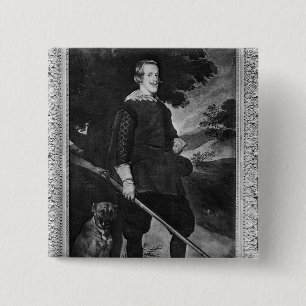 Portrait of Philip IV  King of Spain like a 2 Inch Square Button