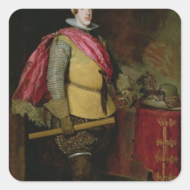 Portrait of Philip IV  of Spain Square Sticker (Front)