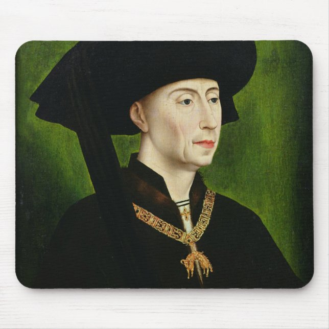 Portrait of Philippe le Bon  Duc de Bourgogne Mouse Pad (Front)