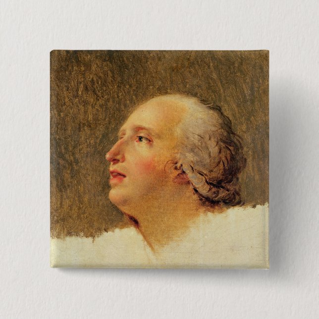 Portrait of Pierre Louis Prieur 2 Inch Square Button (Front)