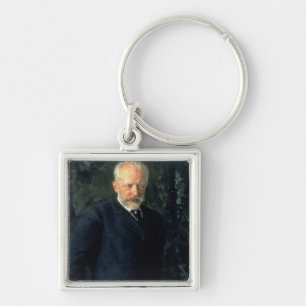 Portrait of Piotr Ilyich Tchaikovsky Keychain