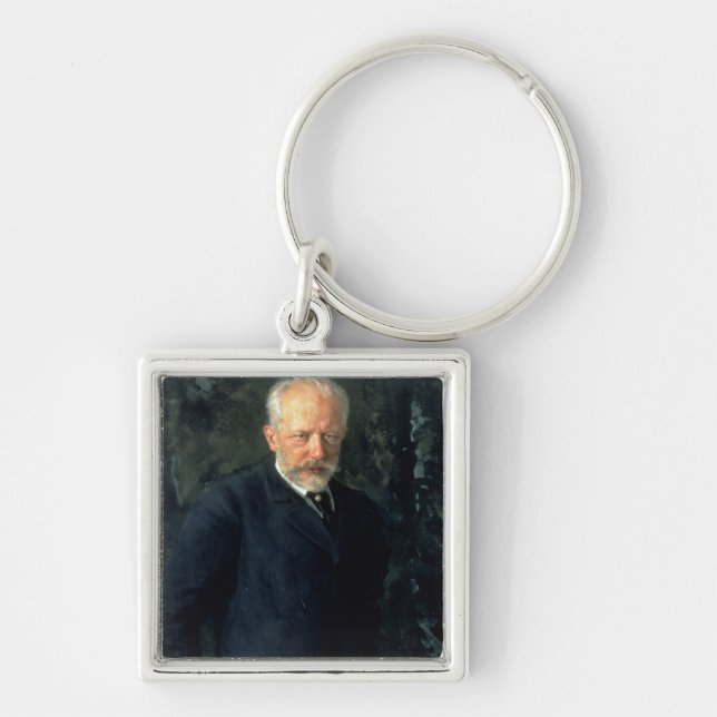Portrait of Piotr Ilyich Tchaikovsky Keychain (Front)