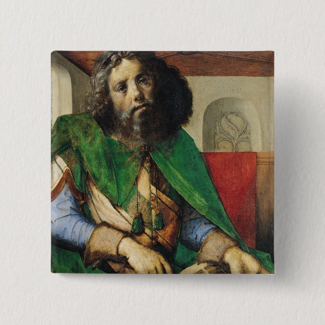 Portrait of Plato  c.1475 2 Inch Square Button (Front)
