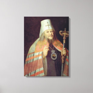 Portrait of Plato II, Metropolitan of Moscow Canvas Print
