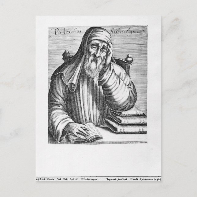 Portrait of Plutarch Postcard (Front)