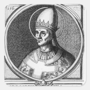 Portrait of Pope Gregory VII Square Sticker