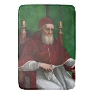 Portrait of Pope Julius II (by Raphael) Bath Mat