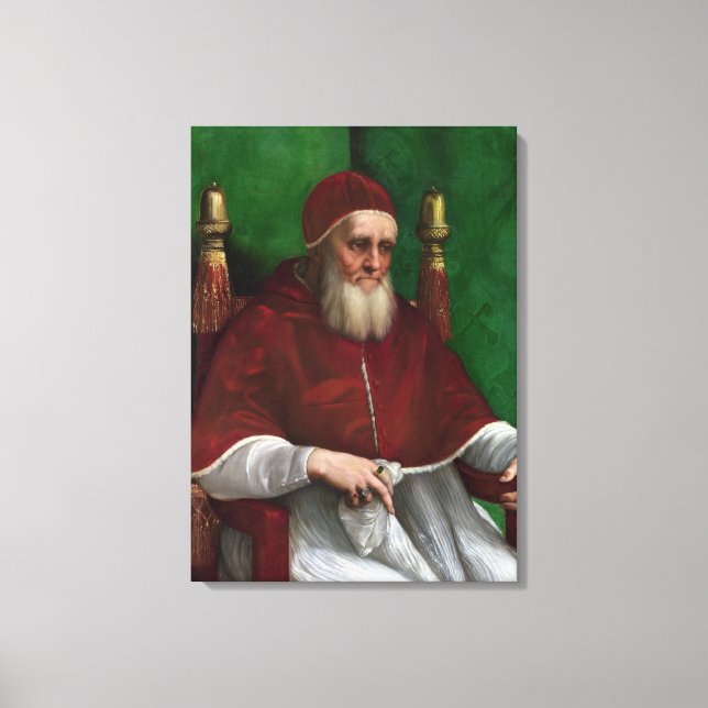 Portrait of Pope Julius II (by Raphael) Canvas Print (Front)