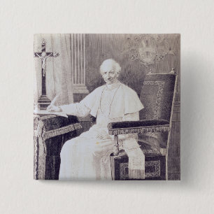 Portrait of Pope Leo XIII 2 Inch Square Button
