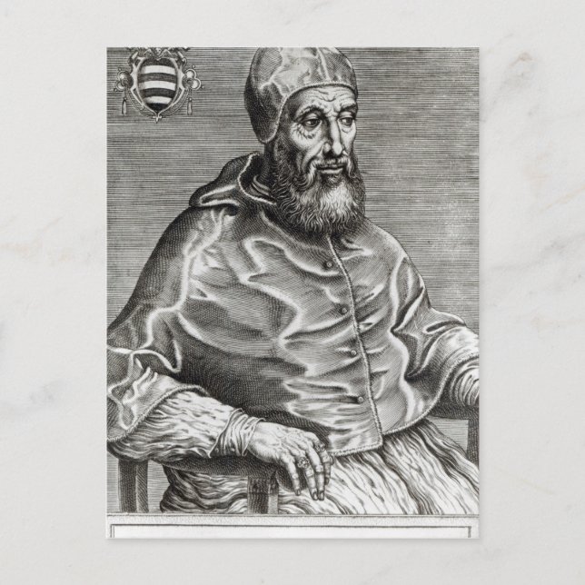 Portrait of Pope Pius IV, 1555 Postcard (Front)