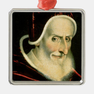 Portrait of Pope Pius V   1576-80 Metal Ornament