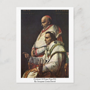 Portrait Of Pope Pius Vii By Jacques-Louis David Postcard