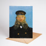 Portrait of Postman Roulin | Vincent Van Gogh Card<br><div class="desc">Portrait of the Postman Joseph Roulin (1888) by Dutch post-impressionist artist Vincent Van Gogh. Original painting is an oil on canvas. The portrait is one of several Van Gogh painted of his close friend, a postal employee in the southern French town of Arles. This close up of postman Roulin in...</div>