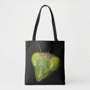 Portrait of praying mantis tote bag