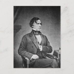 Portrait of President Franklin Pierce by M Brady Postcard