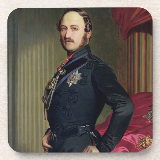 Portrait of Prince Albert (1819-61) 1859 (oil on c Coaster (Front)