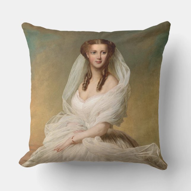 Portrait Of Princess Alexandra Throw Pillow (Front)