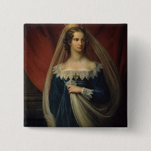 Portrait of Princess Charlotte von Preussen 2 Inch Square Button