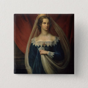 Portrait of Princess Charlotte von Preussen 2 Inch Square Button