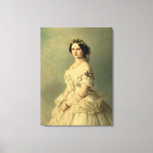 Portrait of Princess of Baden, 1856 Canvas Print