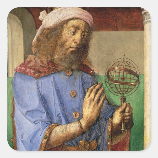 Portrait of Ptolemy, c.1475 Square Sticker (Front)
