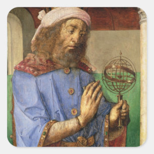 Portrait of Ptolemy, c.1475 Square Sticker