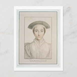Portrait of Queen Anne of Cleves (1515-57) engrave Postcard