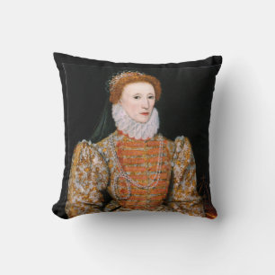 Portrait of Queen Elizabeth I of England Throw Pillow