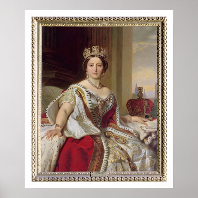 Portrait of Queen Victoria (1819-1901) 1859 (oil o Poster (Front)