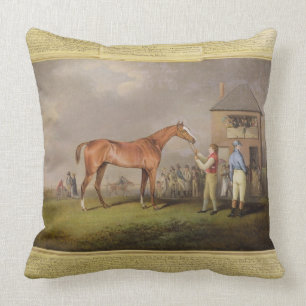 Portrait of 'Quiz', the property of Lord Rous, aft Throw Pillow