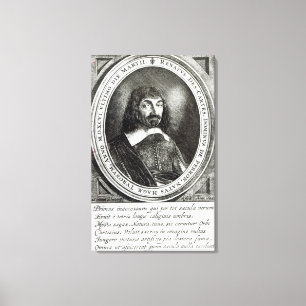 Portrait of Rene Descartes, 1644 Canvas Print