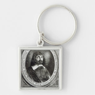 Portrait of Rene Descartes, 1644 Keychain