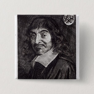 Portrait of Rene Descartes 2 Inch Square Button