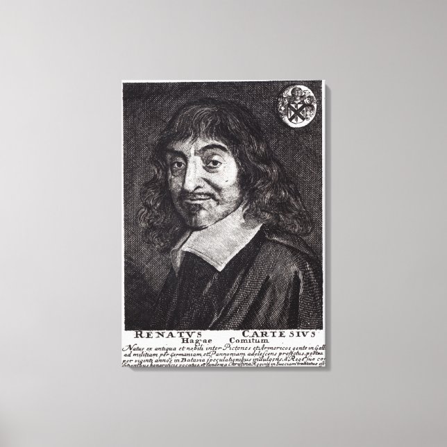 Portrait of Rene Descartes Canvas Print (Front)