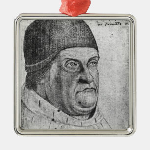 Portrait of Rene I Duke of Anjou Metal Ornament
