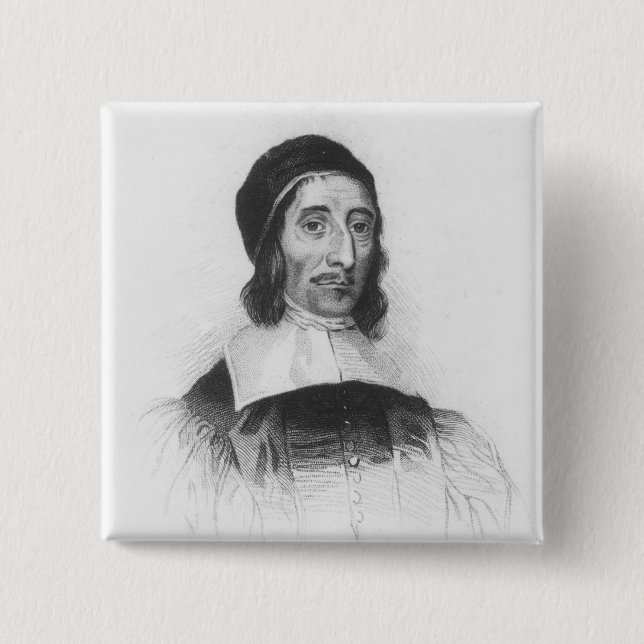 Portrait of Richard Baxter 2 Inch Square Button (Front)