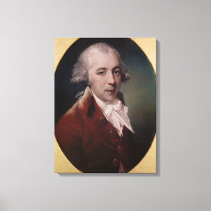 Portrait of Richard Brinsley Sheridan  1788 Canvas Print