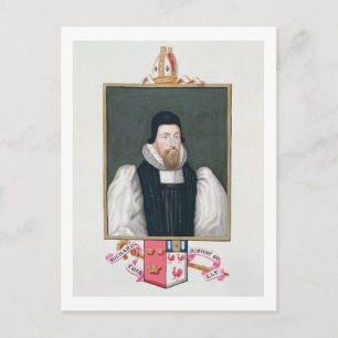 Portrait of Richard Cox (1500-81) Bishop of Ely fr Postcard