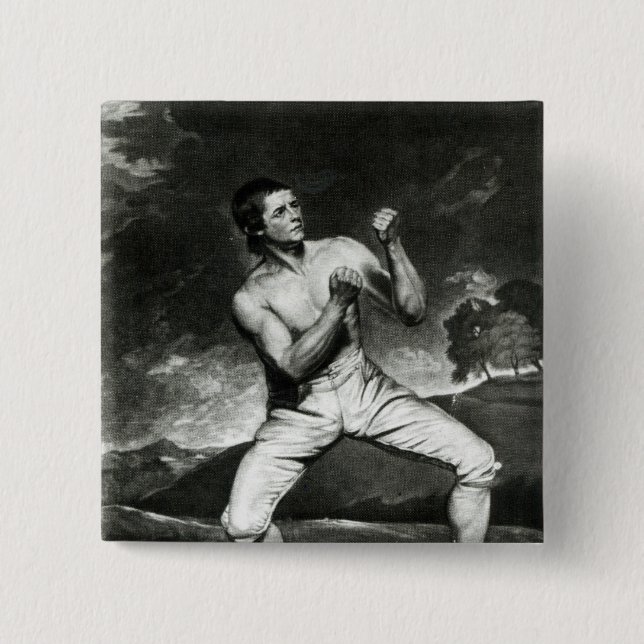 Portrait of Richard Humphreys 2 Inch Square Button (Front)