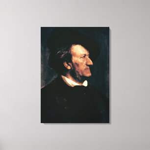 Portrait of Richard Wagner (1813-83) (oil on canva Canvas Print