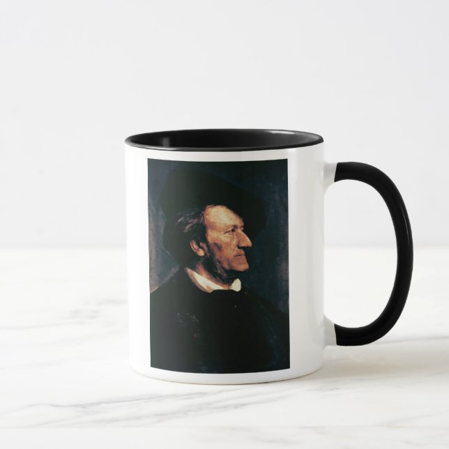 Portrait of Richard Wagner (1813-83) (oil on canva Mug (Right)