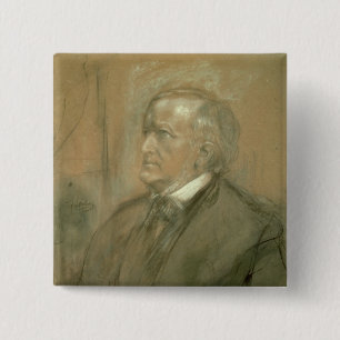 Portrait of Richard Wagner  1868 2 Inch Square Button