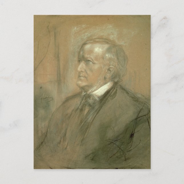 Portrait of Richard Wagner  1868 Postcard (Front)